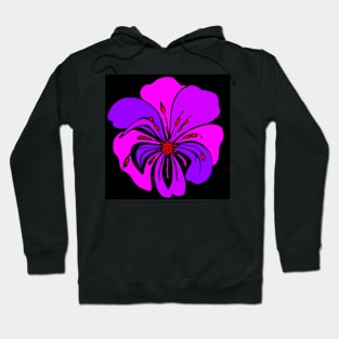 Pink violet tropical flower, pattern Hoodie